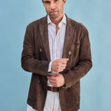Classic Fit Streifen Braun Melange