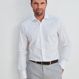 Classic Fit Twill Weiss Extra Lang