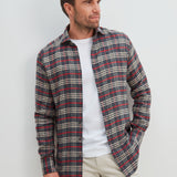 Classic Fit Flanell Grau