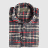 Classic Fit Flanell Grau