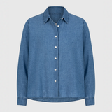 Jacky Leinenbaumwollbluse Denim