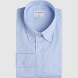 Slim Fit Button Down Pin Point Ciel