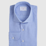 Classic Fit Mini Check Blau