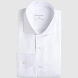 Classic Fit Twill Royal Herringbone Weiss