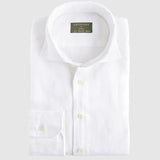 Classic Fit Leinen Weiss