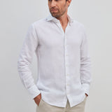 Classic Fit Leinen Weiss