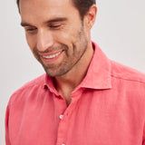 Classic Fit Leinen Rot