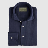 Classic Fit Leinen Navy
