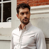 Slim Fit Button Down Beige