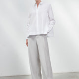 Mila Baumwollbluse Weiss
