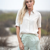 Ivy Leinenbluse Beige