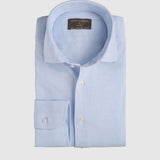Classic Fit Piqué Hellblau