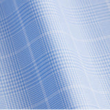 Classic Fit Blau Karo Wrinkle Free